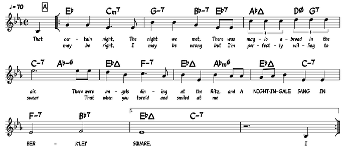 Nightingale Sang In Berkely Square - A Section
