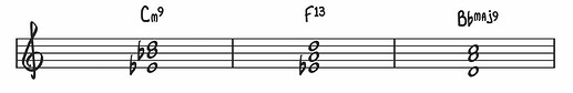 3_note_rootless_voicings_251_Bb_Major